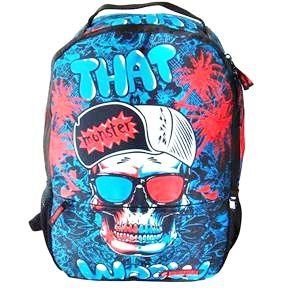 Mochila de Costas Juvenil Caveira Suicida Rock